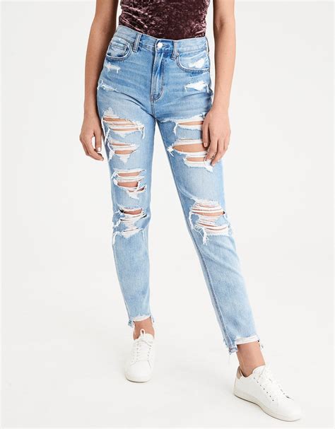 american eagle high rise mom jeans|american eagle mom jeans distressed.